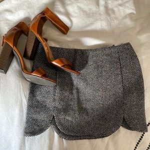 Armani exchange wool checkered skirt